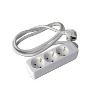 Regleta alargador de enchufes, base multiples de 3, 4, 5, 6 enchufes tipo Schucko sin interruptor, 16a/250v 3680w, cable 3g1.5m㎡ lontitud 1,5m, 3m o 5m, uso interior, color blanco, Don Feliz - details 2