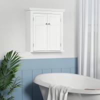 Armario para Baño de Pared Mueble de Baño Colgar con Estantes Ajustables y Puertas con Cierre Magnético Armario de Pared para Cocina Comedor 58x24x60 cm Blanco - details 2