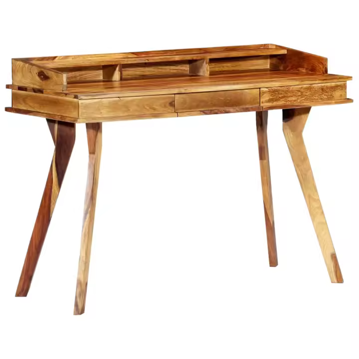 vidaXL Escritorio de madera maciza de acacia 115x50x85 cm - 1