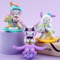 Figura De Acción Sanrio En Caja Sorpresa Melody Kuromi Pochacco Cinnamoroll Rocking Horse Childishness Regalo De Juguetes Para Niños Y Adultos - details 3