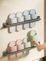Soporte De Toalla De Baño Sin Perforar Estante De Pies De Baño Soporte De Mangle Para Cocina Y Baño Material Plástico Montaje Por Ensamblaje - details 4