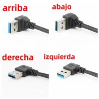 Cable De Extensión USB 3.0 Macho a Hembra Adaptador Ángulo De 90 Grados Derecha/Izquierda/Arriba/Abajo Para Sincronización De Datos Y Carga Rápida Para Portátil PC - details 0