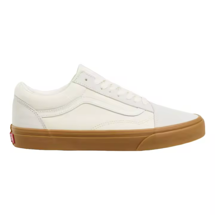 Zapatillas Vans Blancas Old Skool de Ante y Lona con Cuello Acolchado - 1