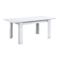 Meimon Mesa de comedor extensible KENDRA en color Blanco Artik, fabricada en tablero de partículas melaminizado TIPO E1 con cantos de PVC, apertura mediante guías metálicas, tacos ABS y cierre metálico; medidas 140-190x90x78 cm - details 0