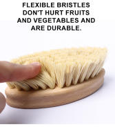 Cepillo Multifuncional De Verduras Y Frutas Cepillo De Limpieza Para Platos De Madera De Abeto Y Sisal Accesorio De Cocina Portátil Para Limpieza De Verduras - details 8