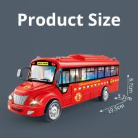 Modelo De Autobús De Escuela Con Inercia 1:30 Para Niños Juguete Educativo Con Sonido Luz Y Música Regalo De Cumpleaños - details 1