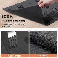 Alfombrilla De Comida Y Agua Para Mascotas Impermeable Y Absorbente Con Sujeción De Goma Para Perros Y Gatos Matriz De Alimentos Con Apoyo Antideslizante - details 0
