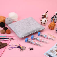KRABALL Kit De Felteado Para Niños Con Material De Lana De Gato Animal Bonito Para Muñecas Hecho a Mano DIY Regalo Para Niños - details 2