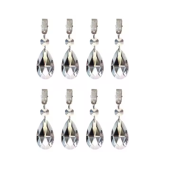 pesas de cristal para mantel, con forma de corazón, para colgar manteles de exterior. - 1