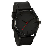 Reloj De Pulsera De Cuarzo Analógico Para Hombres Con Correa De Cuero Moda Coupl Fashion Estilo Business Resistente Al Agua - details 2