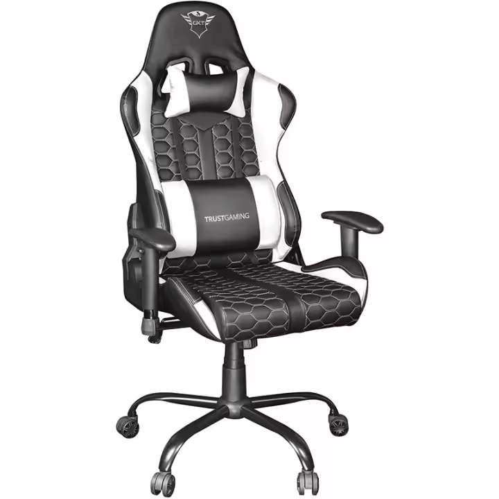 Trust GXT 708W Resto Silla para videojuegos universal Negro, Blanco - 1