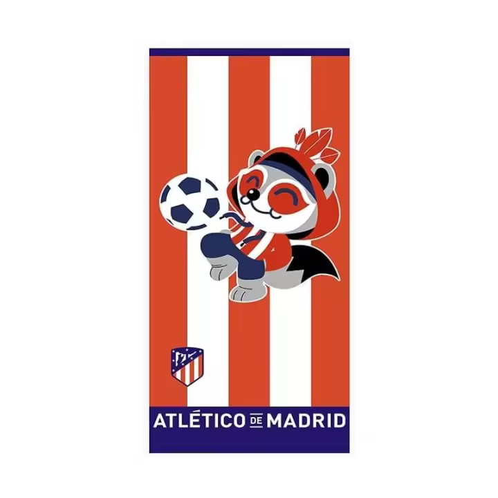Toalla Atlético de Madrid mascota Indi tamaño 75X150 composición 100% algodón producto oficial TOAATM73470 - 1