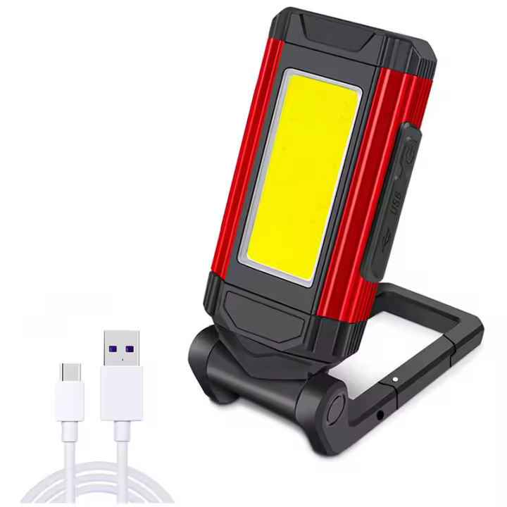 Potente Luz De Trabajo Recargable, Luz De Trabajo Led Luz De Taller Con Base Magnética, Luz De Antorcha Con Ipx6 Resistente Al Agua, 7 Modos De Luz Mecánica Para Emergencia, Garaje Y Camping - 1