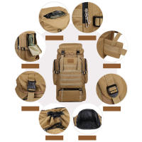 Mochila De Camuflaje Grande Para Senderismo Y Camping En Montaña Mochila De Lona Para Ciclismo Y Actividades Al Aire Libre - details 17