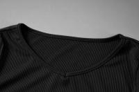 Vestido De Yoga Para Mujer Estilo Europeo Y Americano Nueva Moda Sencillo De Color Sólido Con Tirantes Y Cintura Deportivo De Pierna Larga Y Cuello Redondo - details 5