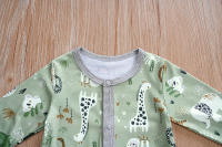 IURNXB Traje De Bebé Con Saltarín Para Niño Recién Nacido Estampado De Animal De Dibujos Animados Suéter Infantil Romper Primavera Otoño 0-18M Talla True Fit Cuello Redondo Cierre Simple - details 0
