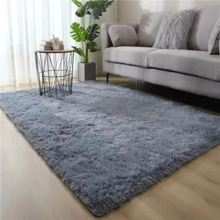 Alfombra Decorativa De Suelo Para Dormitorio Y Sala De Estar Tela De Seda Antirresbaladiza Secado Rápido Con Diseño De Gradiente Resistente Al Polvo Y Lavable - 1