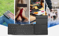 Teclado Bluetooth Plegable Con Touchpad Portátil De Tamaño Completo Soporta Conexión Multi-dispositivo Para Viajes - details 10