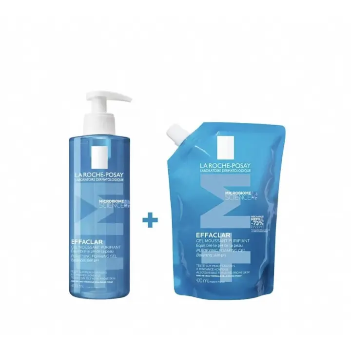 EFFACLAR Gel Limpiador Purificante +M 400ml + Ecorecarga 400ml - 1