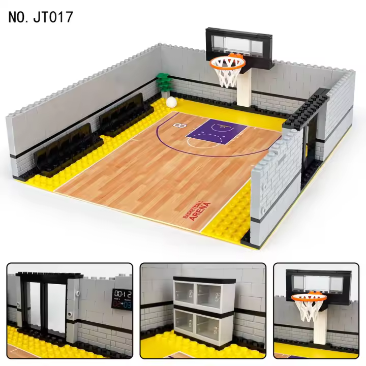 Bloques De Construcción Educativos Para Niños Escena De Baloncesto Pequeños Partículas DIY Juguete Regalo De Cumpleaños Para Niño - 1