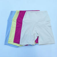 Shorts Deportivos Para Mujer Cintura Alta Yoga Ajustados Levantamiento De Glúteos Gimnasio Correr Nylon Elástico - details 3