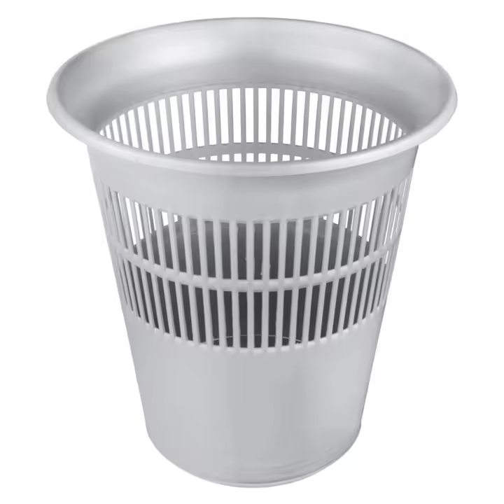 Keeeper Papelera Jasper Plateado 11,5L Ø29x31cm Diseño Transpirable - 1