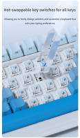 Teclado Mecánico De Juegos AJAZZ AK820 MAX RGB Bluetooth Sin Cables Con Perilla 82 Teclas Keycaps PBT Para PC Portátil - details 12