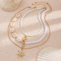 IngeSight.Z Conjunto De 3 Collares De Lujo Con Colgante De Tortuga Y Concha Para Mujer Estilo Clásico De Verano Joyería De Playa - details 9