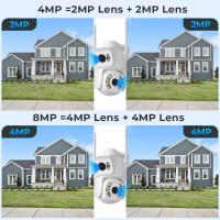 Cámara De Seguridad IP BESDER 4K Wifi Dual-Lens Detecta Humanos Visión Nocturna 8MP Exterior Sin Cable Cámara CCTV ICsee - details 2