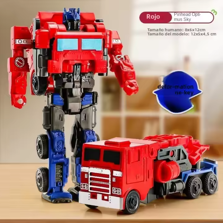 Juguete De Modelado De Robot Y Coche De Anime Transformable Para Niños Figura De Acción De Robot Un Paso De Deformación Puzzle - 1