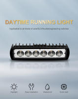Luz LED de trabajo para motocicleta, foco de alto brillo para automóvil, camión, conducción, faros antiniebla, lámpara de conducción DRL, 12V, 18w, 6 LED - details 0