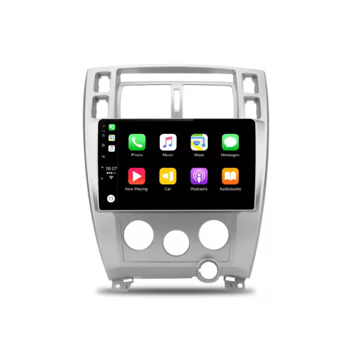 AWESAFE inalámbrico CarPlay Android Auto Radio para Hyundai Tucson 2006 2007 2008 2009 2010 coche reproductor multimedia GPS 2 din autoradio volante controles RDS Bluetooth - 1