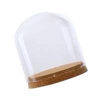 Jarrón De Vidrio Transparente Con Cubierta De Cúpula Y Base De Madera Para Suculentas Terrarium Decoración De Boda Y Navidad Moderno - details 1