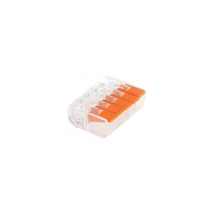 LED7 - Clema rápido 5 cables CX10 Transparente Pack de 10 Unidades - Alta Eficiencia - Iluminación Luz Interior Luz Fría, Decoración, Ofertas de iluminación, Herramientas, Tecnología de Iluminación, Electrónica, Electricidad, Gestion de Cableado, Conector - 1