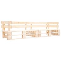 vidaXL Sofá de jardín de palets 2 plazas madera en color Gris/Marrón claro/Negro y más | acolchados duraderos para sofás de jardín terraza exterior - details 1