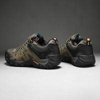 Zapatos De Senderismo Para Hombre HIKEUP Suela De Goma Resistente a La Ruptura Transpirables Impermeables Cuero Sintético Mesh Talla 40-45 Color Negro Kaki Gris - details 34