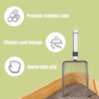 Escobilla Para Gatos De Aleación De Aluminio Y Acero Inoxidable Con Mango Duradero Herramienta De Limpieza Para Mascotas Resistentes Al Desgaste Para Poop De Perro - details 7