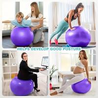 Bola De Yoga De PVC Bola De Fitness Antideslizante 65cm Resistente a Explosiones Equipo De Pilates Para Gimnasio Y Hogar - details 2