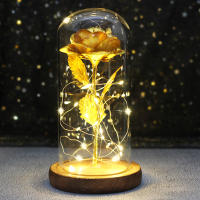 Rosa De Boda Con LED Galaxia Enchanted Con Luz En Domos Regalo De San Valentín Navidad Día De La Madre Belleza Y La Bestia Para Interior - details 11