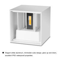 Lámpara De Pared LED 12W IP65 Impermeable Estilo Nórdico Moderno Para Exterior Y Interior Apto Para Sala De Estar Porche Jardín Balcón Voltaje AC85-265V - details 3