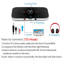 Transmisor y receptor de Audio B6 2 en 1 con Bluetooth 5,3, 3,5mm, AUX + RCA, batería de 600mAh, adaptador inalámbrico para coche, PC, TV, auriculares - details 3