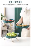 Tazón De Frutas De Madera Con Partición Y Tazón Para Postres Y Pasteles De 2/3 Capas Platos De Cocina Para Comidas Y Snacks Estilo Europeo Color Sólido - details 9