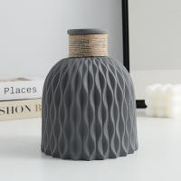 Vaso De Plástico Para Flores Estilo Nórdico Moderno 1PC Ondas De Agua Ornamento De Mesa Para Sala De Estar Decoración Del Hogar - details 5
