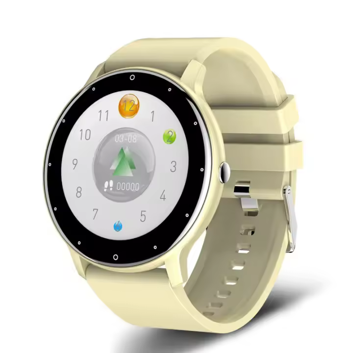 Reloj inteligente Bluetooth, full Círculo, completamente pantalla táctil, conteo de Pasos de Salud, presión arterial, Reloj multipuerto - 1