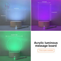 Lámpara Nocturna Creativa Con Tablero De Notas LED De 7 Colores Luz Suave Cálida USB Regalo Para Fiestas Y Vacaciones - details 6