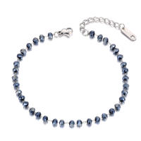 Pulsera De Moda Lokaer Con Cristal CZ Negro Para Mujeres Y Niñas Cadena De Acero Inoxidable Bohemia Joyería De Playa B21105 - details 8