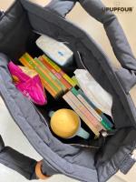 Bolsa De Bebé Multifuncional Coreana Estilo Hobos Tamaño Medio Para Embarazadas Con Cierre De Cremallera Material De Tela Bolsa De Mano Para Accesorios De Bebé - details 4