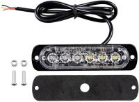 Barra de Luz estroboscópica de advencencia de Emergencia Para el bajo de la carrocería, ultradelgada, de 6 LED Y 18 W, colámbar, para vehículos de 12 a 24 V, Luz intermitente de seguridad - details 2