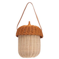 Cesta De Almacenamiento De Rotura Pequeña Tejida a Mano En Forma De Aro Decorativa Para Propiedades Fotográficas Y Uso Doméstico - details 6