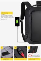 Mochila de viaje de gran capacidad para hombre, bolsa para ordenador portátil de negocios con carga USB, bolso personalizable para exteriores - details 29